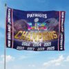 Patriots 2025 Seven Time SB LX Champions Flag 2