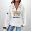 Patriots 25 26 Super Bowl LX Champions Waffle Zip Hoodie 2