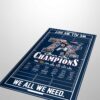 Patriots 7X Bowl Champions 2026 Rectangular Rug