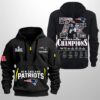 Patriots 7X SBowl Champions 2026 Quarter Zip Hoodie 3