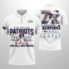 Patriots 7X SBowl Champions 2026 Zip Polo Shirt 2