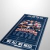 Patriots SBowl LX Champions 2026 Rectangular Rug