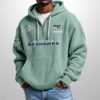 Personalized Seahawks SB LX 2026 Waffle Half Zip Hoodie 4