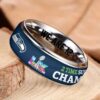 Seahawks 2 Time SB Champions 2026 Tungsten Ring 2