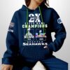 Seahawks 2025 2X SB LX Champions USA 250 Waffle Hoodie
