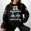Seahawks 2025 2X SB LX Champions USA 250 Waffle Hoodie 3