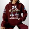 Seahawks 2025 2X SB LX Champions USA 250 Waffle Hoodie 4