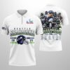 Seahawks 2025 Bowl LX Champions Zip Polo Shirt 2