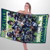 Seahawks 2026 SB LX Champions Beach Towel 2