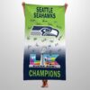 Seahawks 2026 SB LX Champions Signature Beach Towel