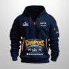 Seahawks 25-26 Super Bowl LX Champions Quarter Zip Hoodie