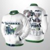 Seahawks 2X SBowl Champions 2026 Baseball Jacket 2