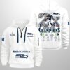 Seahawks 2X SBowl Champions 2026 Quarter Zip Hoodie 6