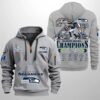 Seahawks 2X SBowl Champions 2026 Quarter Zip Hoodie 8