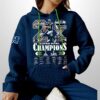 Seahawks 2X SBowl Champions 2026 Waffle Hoodie