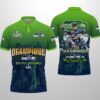 Seahawks SB LX Champions 2026 Gradient Polo Shirt