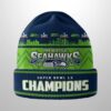 Seahawks SB LX Champions 2026 Waffle Beanie Hat