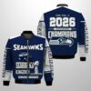 Seahawks SBowl LX 2026 Champions Bomber Jacket
