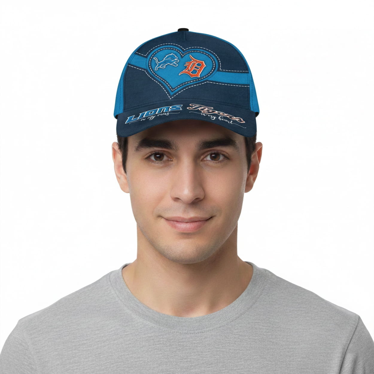 Lions x Tigers In My Veins In My Heart Customized Classic Cap 2 Lions x Tigers In My Veins In My Heart Customized Classic Cap 2