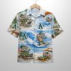 Athletics Baseball Mascot Beach Viber Button Up Hawaiian Shirt 1