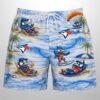 Blue Jays Baseball Mascot Beach Viber Button-Up Hawaiian Shirt 5 Blue Jays Baseball Mascot Beach Viber Button Up Hawaiian Shirt 3