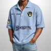 Brewers Est 1969 Waffle Polo Shirt 2