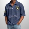 Brewers Est 1969 Waffle Polo Shirt 3
