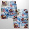 Cardinals Baseball Mascot Beach Viber Button Up Hawaiian Shirt 2