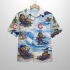 Cubs Baseball Mascot Beach Viber Button Up Hawaiian Shirt 1