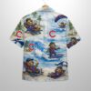 Cubs Baseball Mascot Beach Viber Button Up Hawaiian Shirt 2