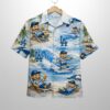 Dodgers Baseball Mascot Beach Viber Button Up Hawaiian Shirt 1