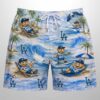Dodgers Baseball Mascot Beach Viber Button Up Hawaiian Shirt 3