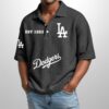 Dodgers Est 1883 Waffle Polo Shirt 3