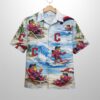 Guardians Baseball Mascot Beach Viber Button Up Hawaiian Shirt 1