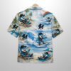 Marlins Baseball Mascot Beach Viber Button Up Hawaiian Shirt 2