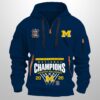 Michigan Basketball National Championship 2026 Quarter Zip Hoodie 2