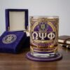 Omega Psi Phi Est 1911 Whiskey Glass 2