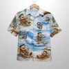 Padres Baseball Mascot Beach Viber Button Up Hawaiian Shirt 1