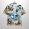 Padres Baseball Mascot Beach Viber Button Up Hawaiian Shirt 2