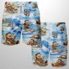 Padres Baseball Mascot Beach Viber Button Up Hawaiian Shirt 3