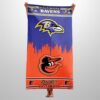 Ravens x Orioles Beach Towel 1