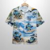 Rays Baseball Mascot Beach Viber Button Up Hawaiian Shirt 1