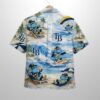Rays Baseball Mascot Beach Viber Button Up Hawaiian Shirt 2