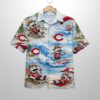 Reds Baseball Mascot Beach Viber Button Up Hawaiian Shirt 1