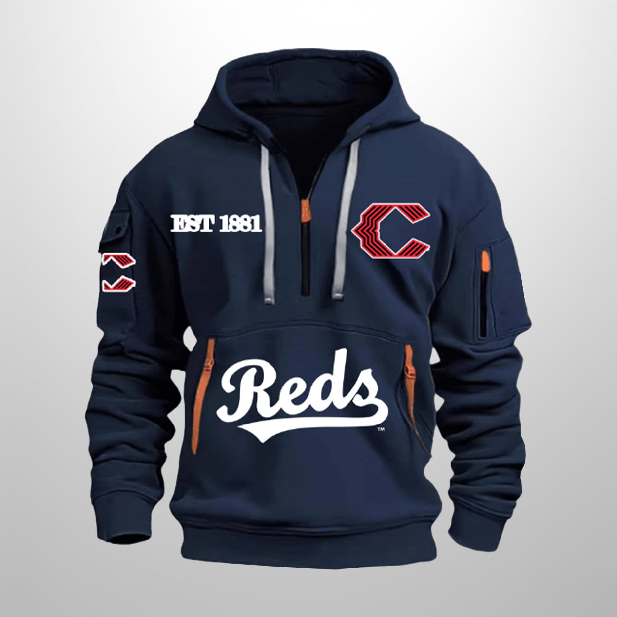Reds City Connect Est 1881 Quarter Zip Hoodie 2 Reds City Connect Est 1881 Quarter Zip Hoodie 2