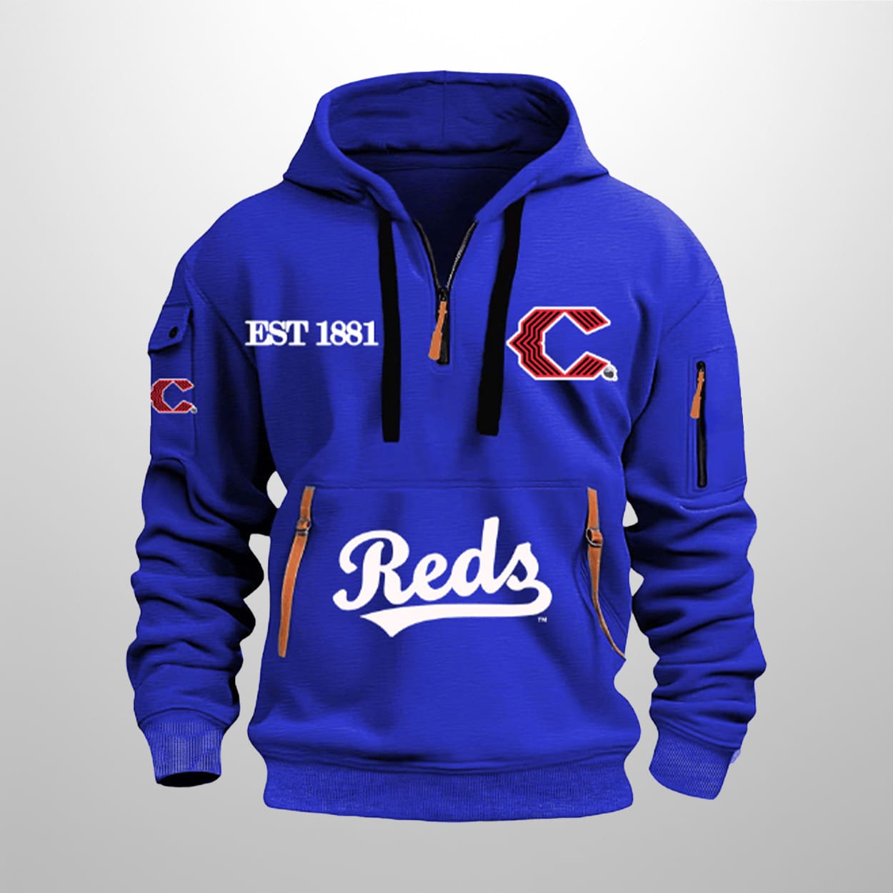Reds City Connect Est 1881 Quarter Zip Hoodie 3 Reds City Connect Est 1881 Quarter Zip Hoodie 3