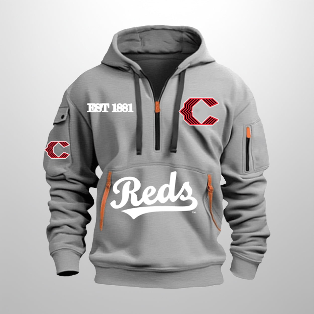 Reds City Connect Est 1881 Quarter Zip Hoodie 4 Reds City Connect Est 1881 Quarter Zip Hoodie 4