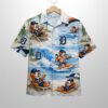 Tigers Baseball Mascot Beach Viber Button Up Hawaiian Shirt 1