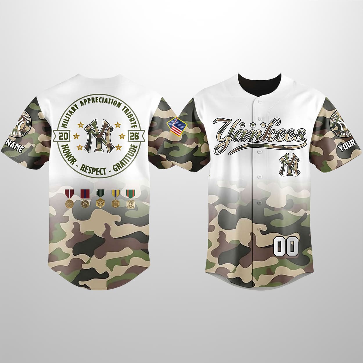 Yankees 2026 Military Appreciation Night Personalized Jersey 1 Yankees 2026 Military Appreciation Night Personalized Jersey 1