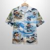 Yankees Baseball Mascot Beach Viber Button Up Hawaiian Shirt 1